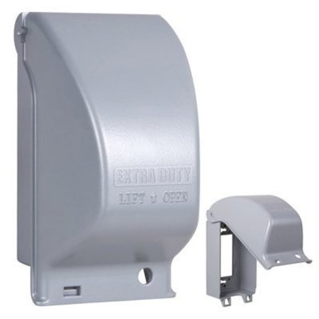RACOORPORATED Electrical Box Cover, 1 Gang, Aluminum, In-Use MX3200